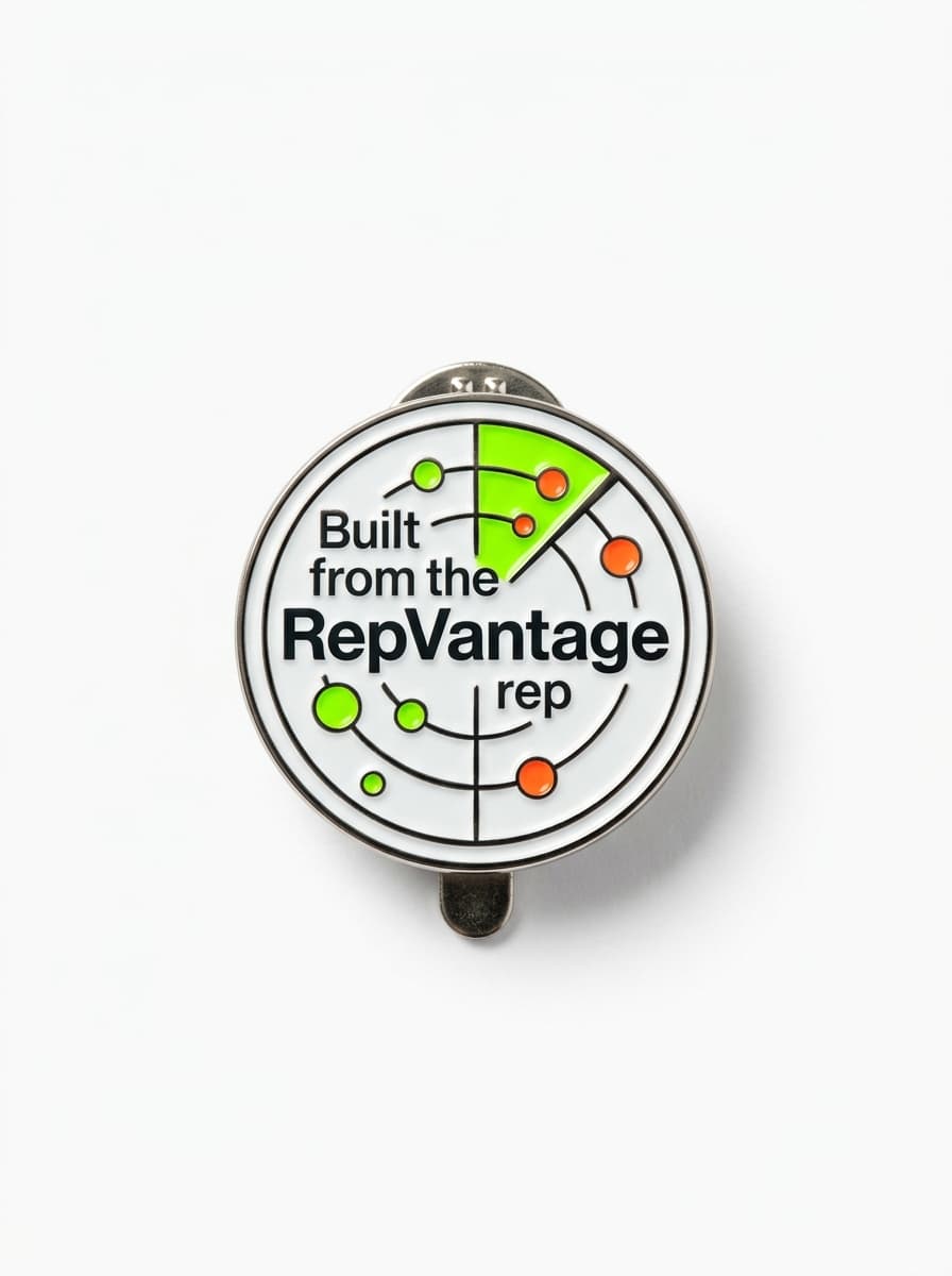 Hard Enamel Pin — “Built from the rep” enamel